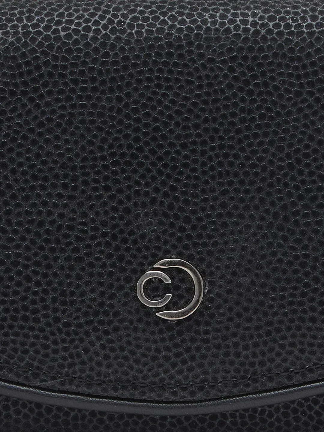 Caprese Gretchen Medium Black Flapover Clutch