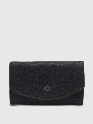 Caprese Gretchen Medium Black Flapover Clutch