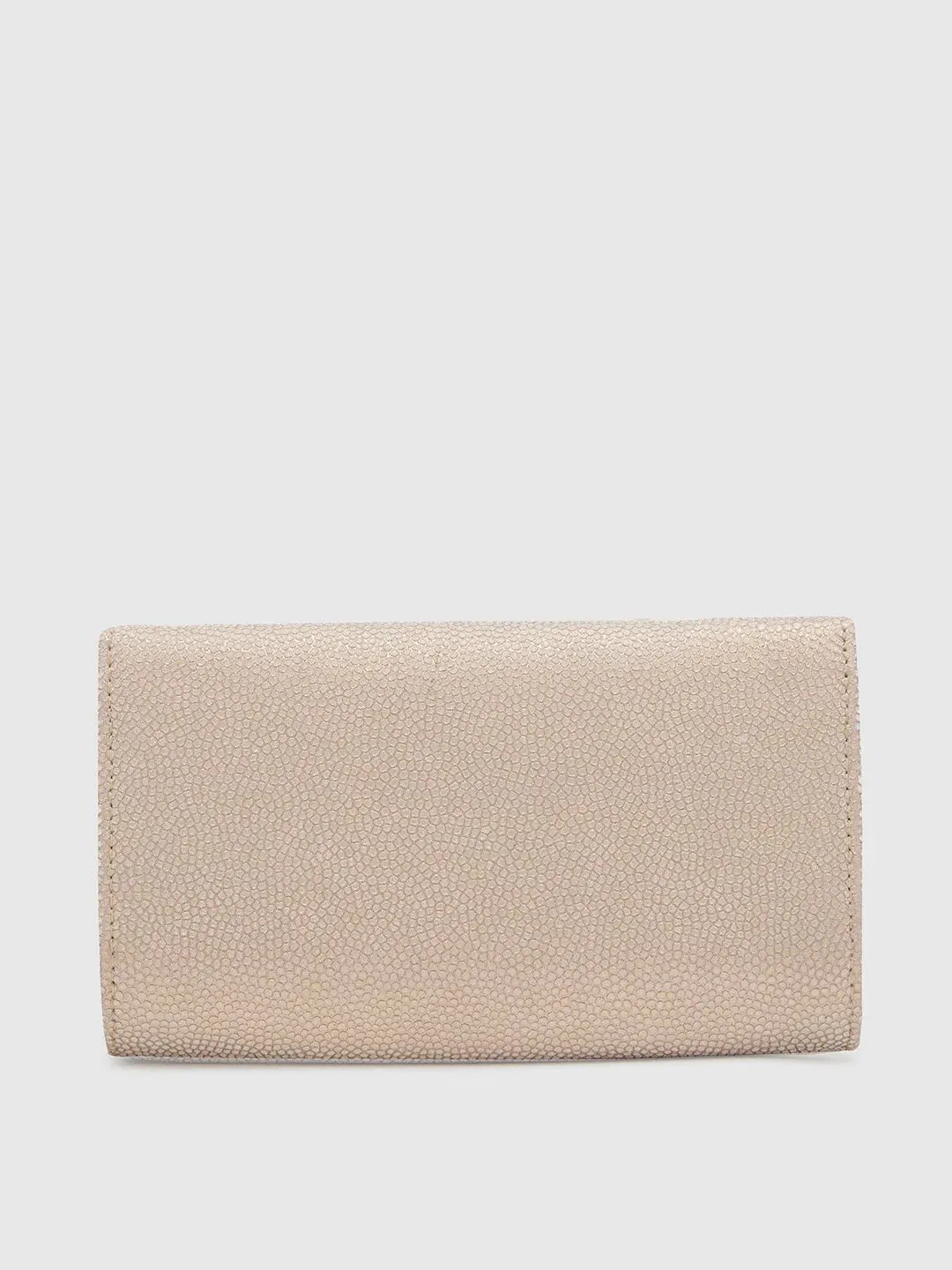 Caprese Gretchen Medium Champagne Gold Flapover Clutch
