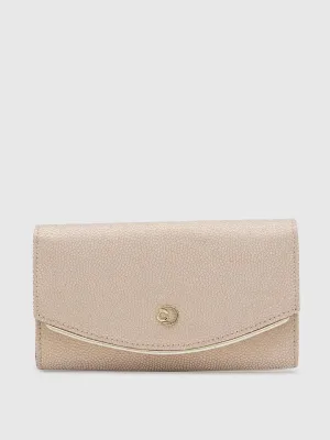 Caprese Gretchen Medium Champagne Gold Flapover Clutch