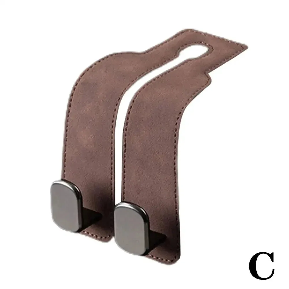 Car Seat Headrest Hook Universal Phone Holder Suede Hanging Hooks Car Interior Accessories for Tesla Kia BMW Audi2023