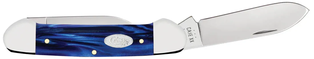 Case Knife - Smooth Blue Pearl Kirinite® Canoe