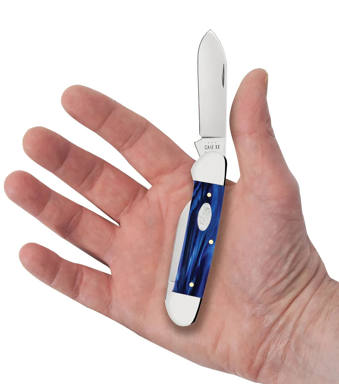 Case Knife - Smooth Blue Pearl Kirinite® Canoe
