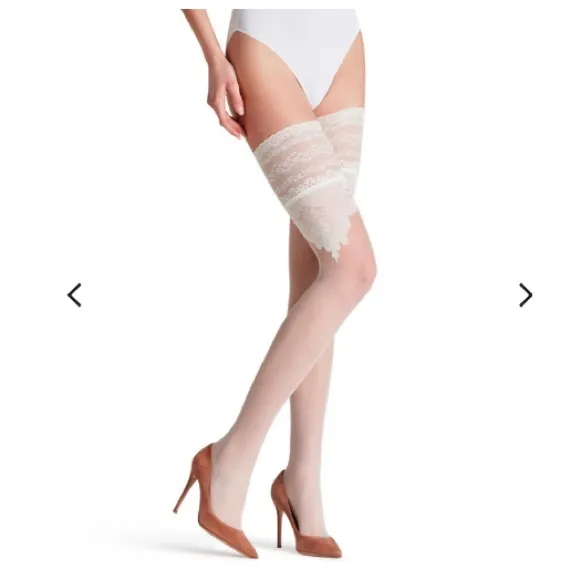 🦋🎀Ceremonial 20DENWomen StayupsElegant lace decorationoff-whiteSize:S-I 🎀🦋