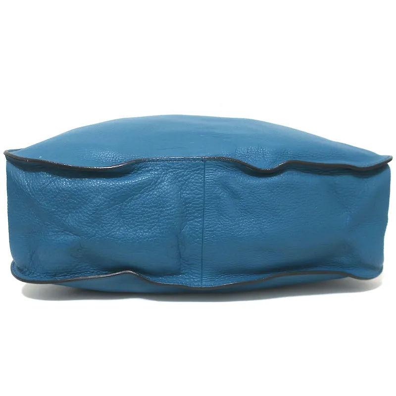 Chloe Marcie Large Shoulder Bag Laguna Blue Leather