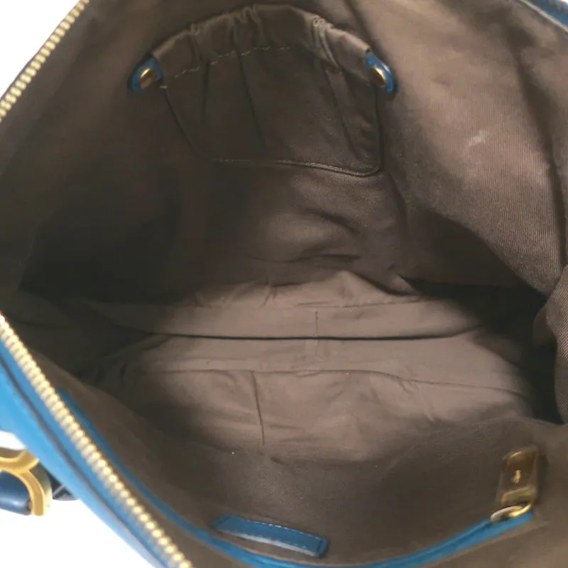 Chloe Marcie Large Shoulder Bag Laguna Blue Leather