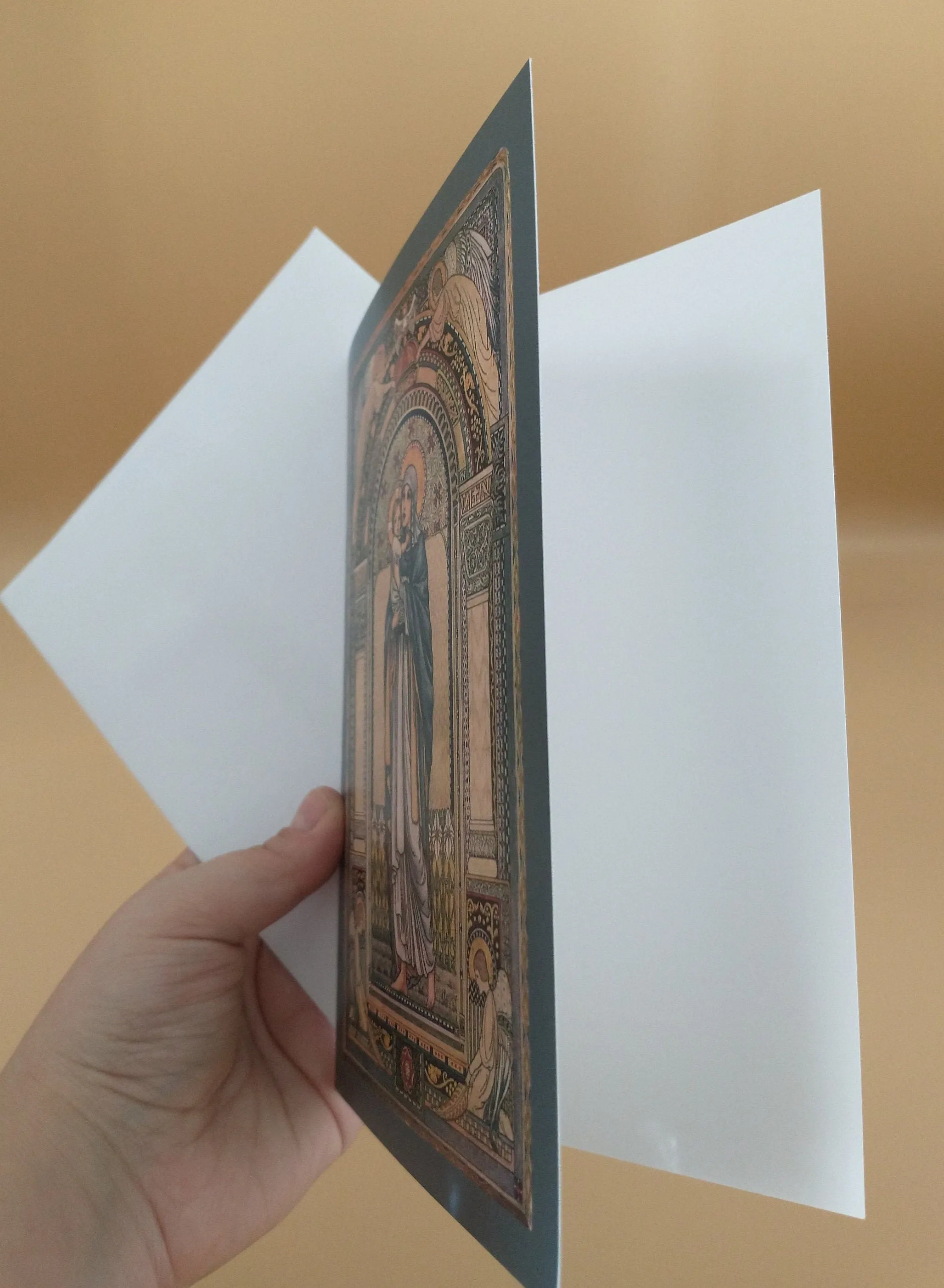 Christmas Card / Angels Garlanding the Infant Jesus – 5x7" – With Envelope – 1 / 10 / 50 / 100 – by Ann Macbeth