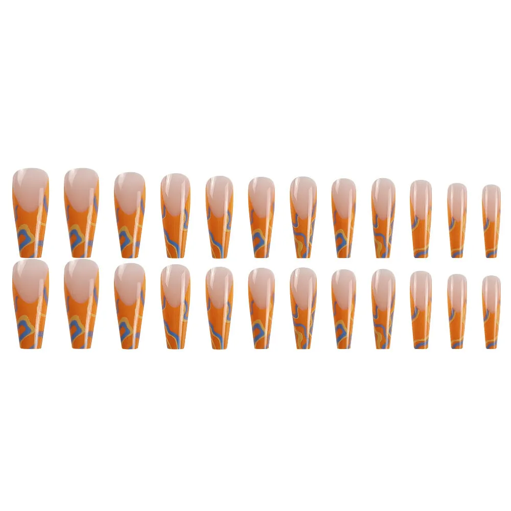 Coffin sharp french orange lines