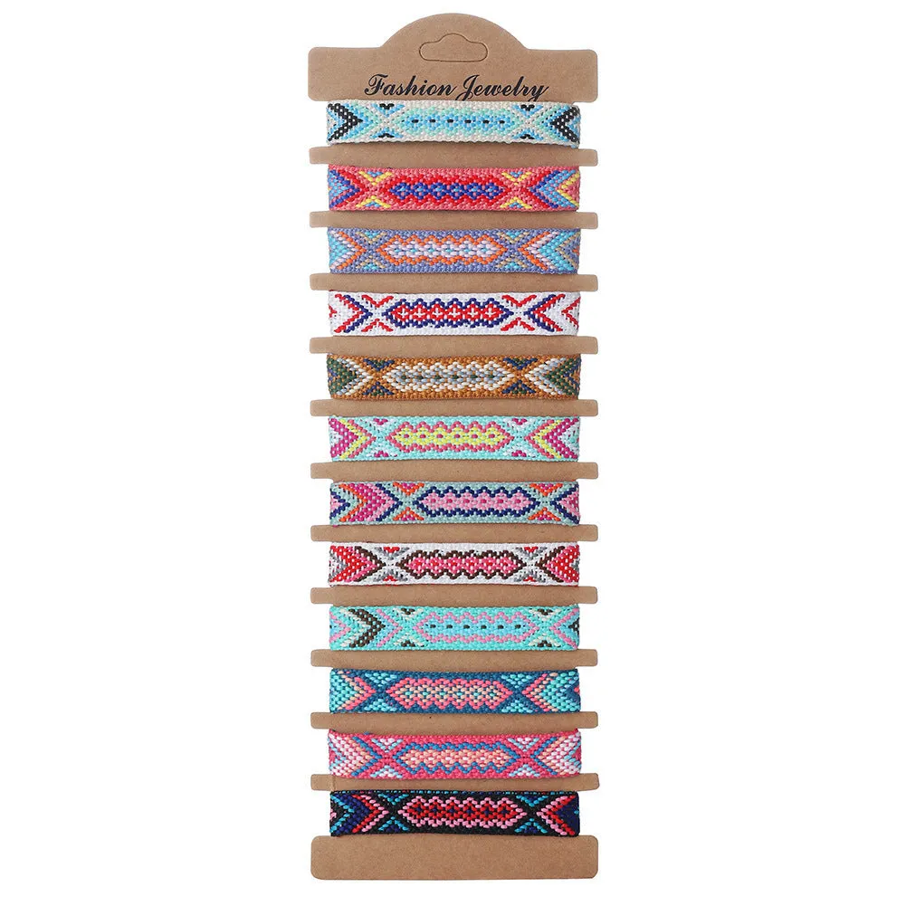 Conjunto de 12 Pulseiras Retro Minimalista