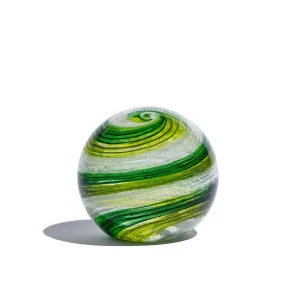 Cremation Glass Art Keepsake Paperweight Orb | Honeydew