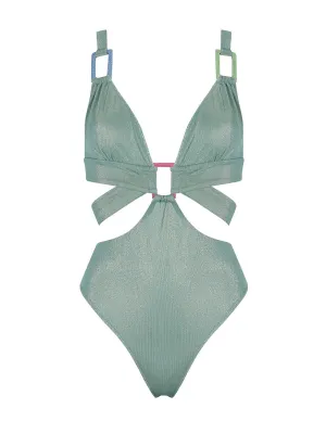 Cristina Green Shiny One Piece ::RET