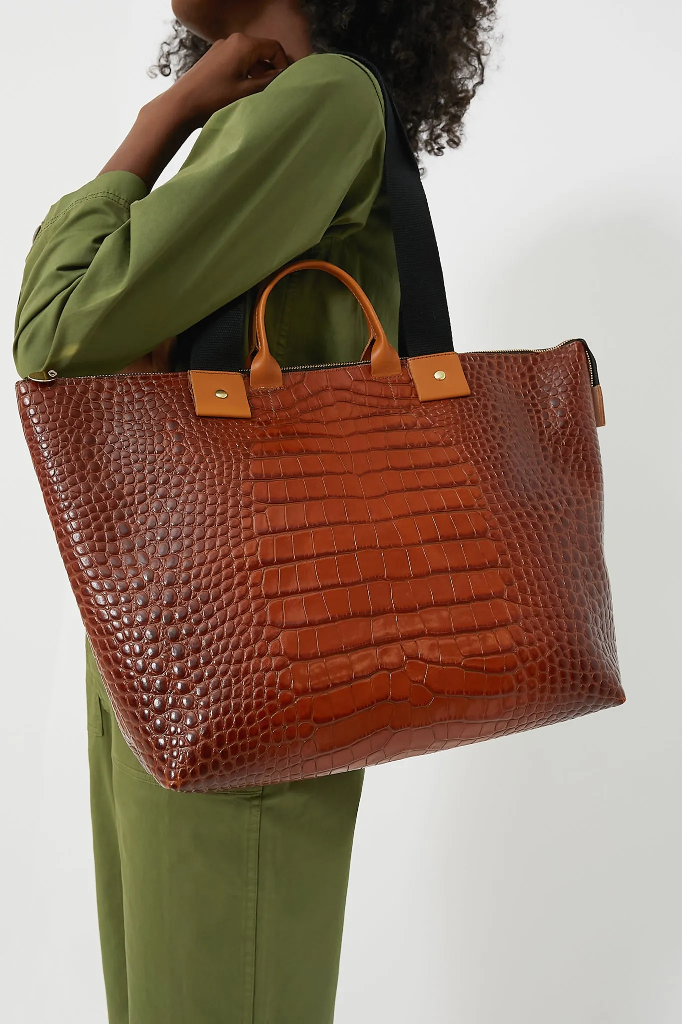 Cuoio Autumn Croc Le Zip Sac