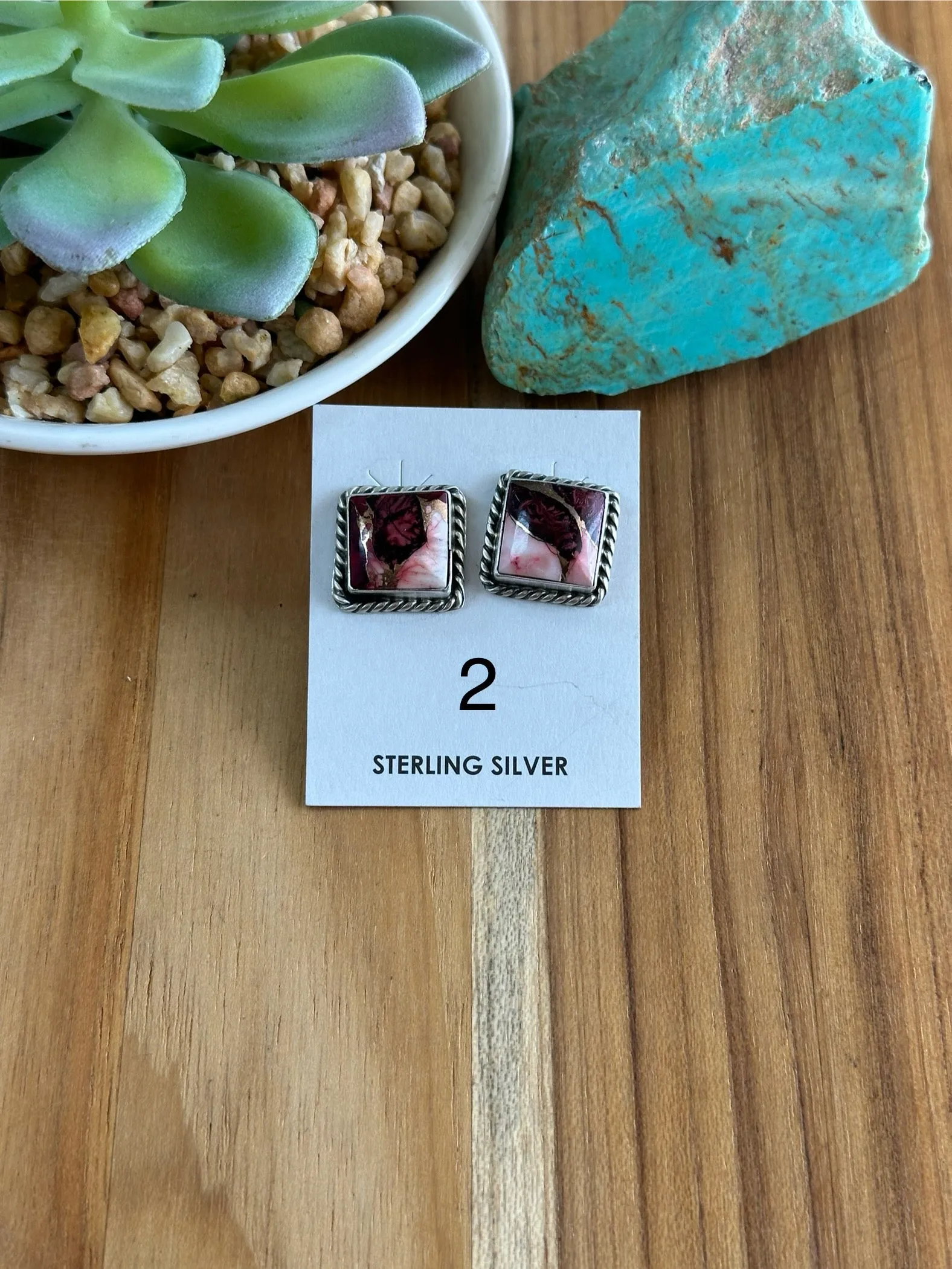 Dalia Rose Square Earrings
