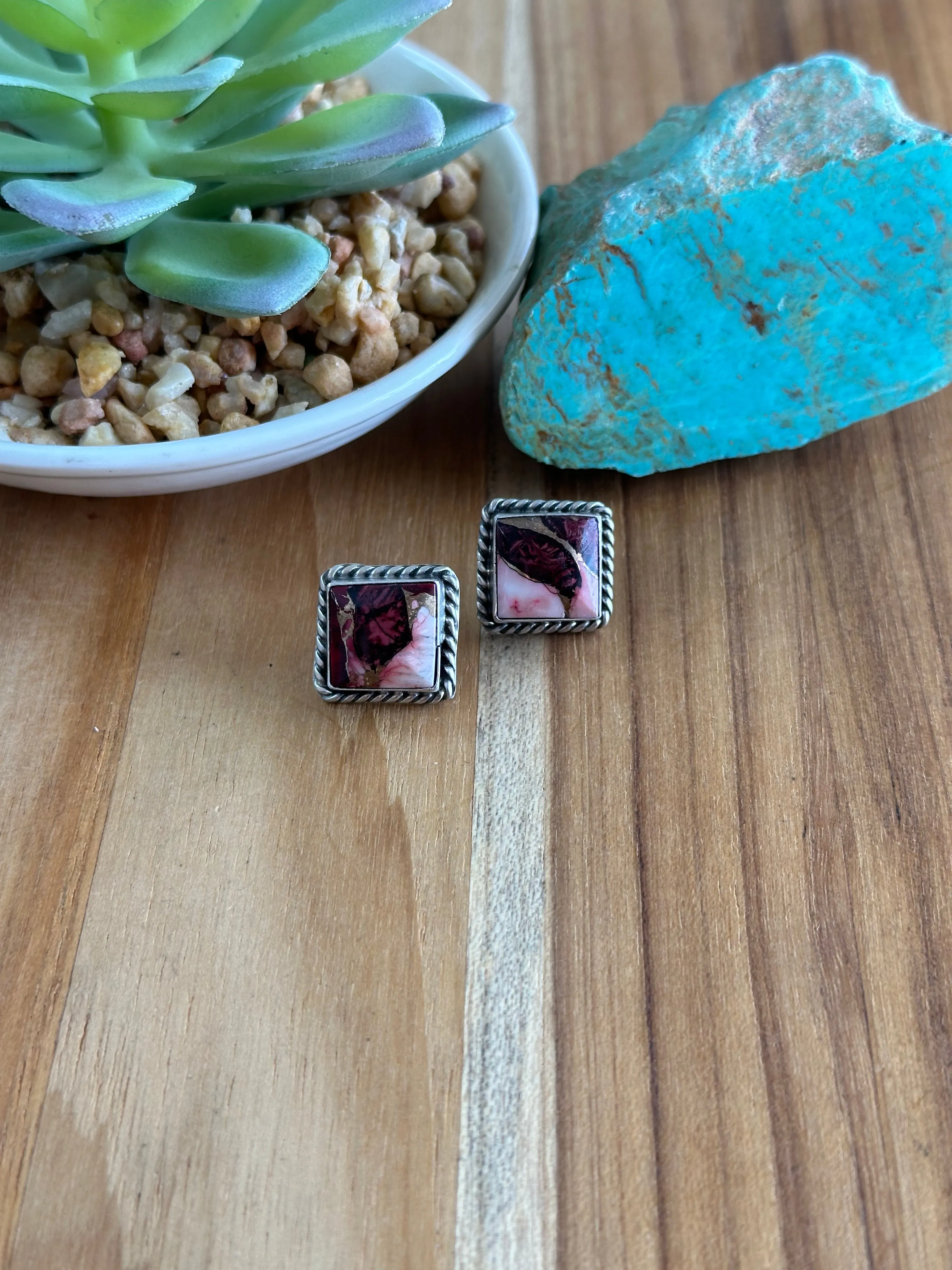 Dalia Rose Square Earrings
