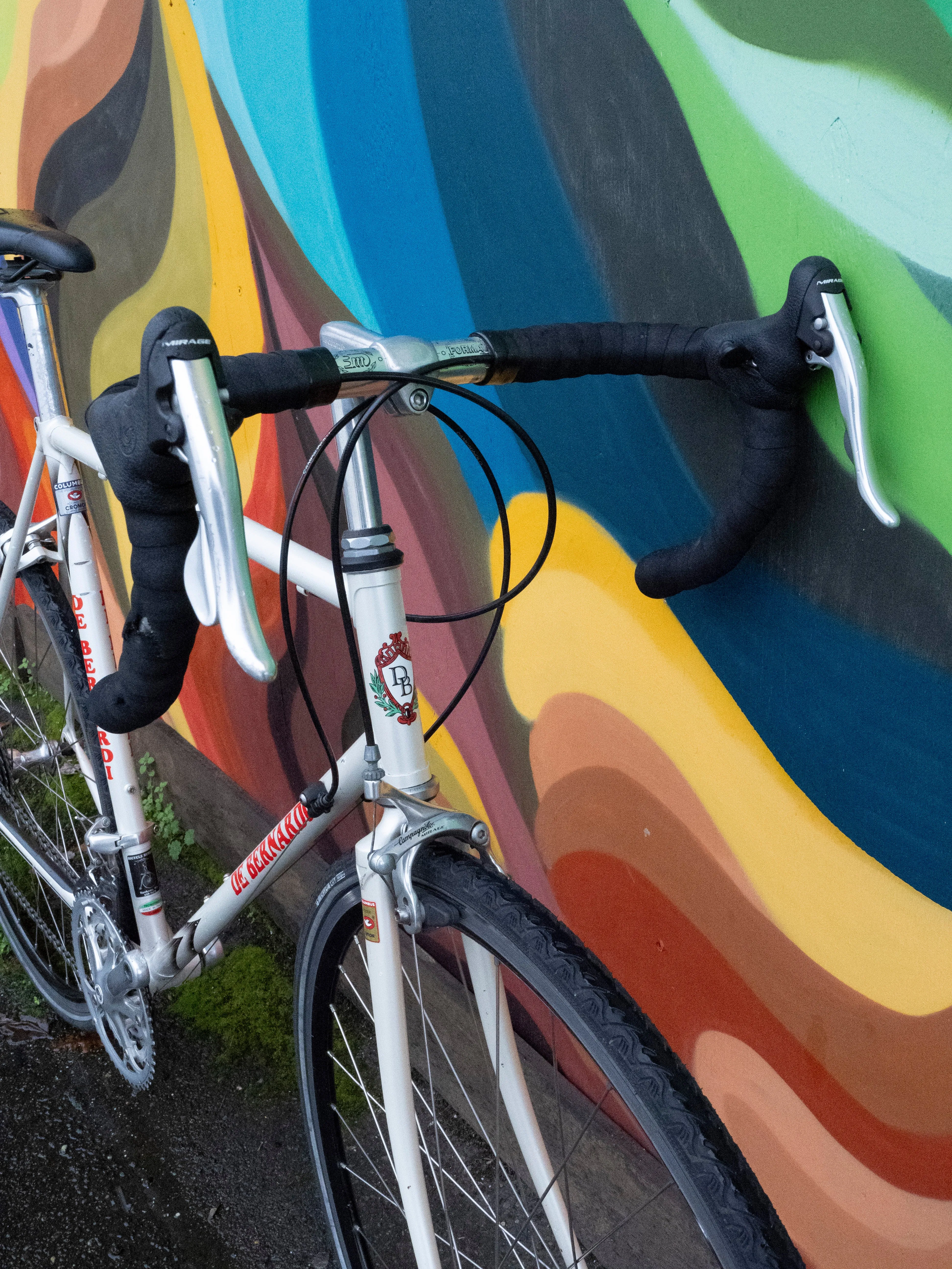 De Bernardi Vintage Italian Road Bike - white, red and black - 55cm/Md-Lg