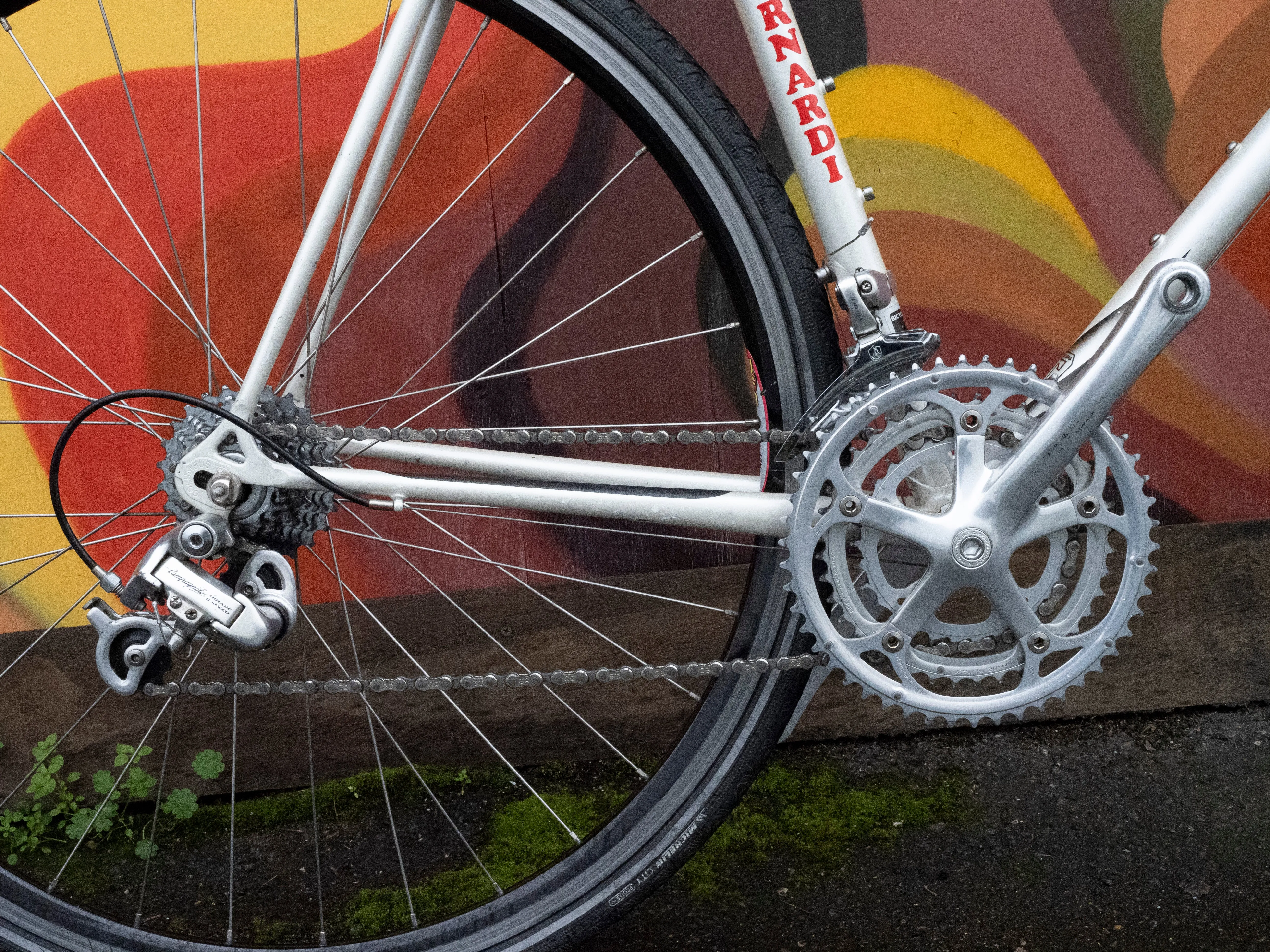 De Bernardi Vintage Italian Road Bike - white, red and black - 55cm/Md-Lg