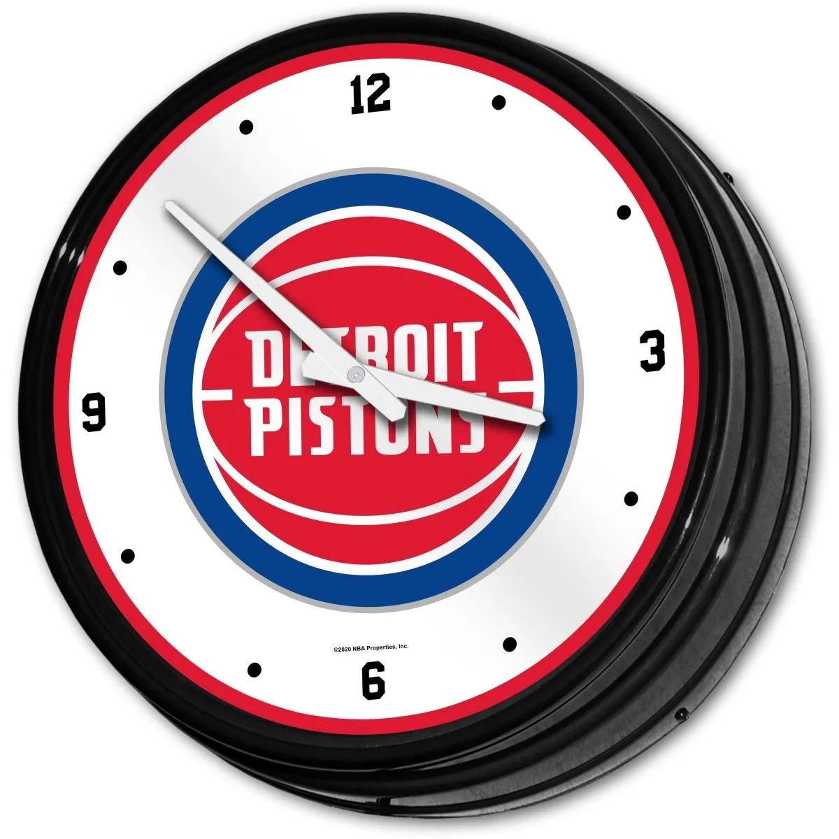 Detroit Pistons: Retro Lighted Wall Clock