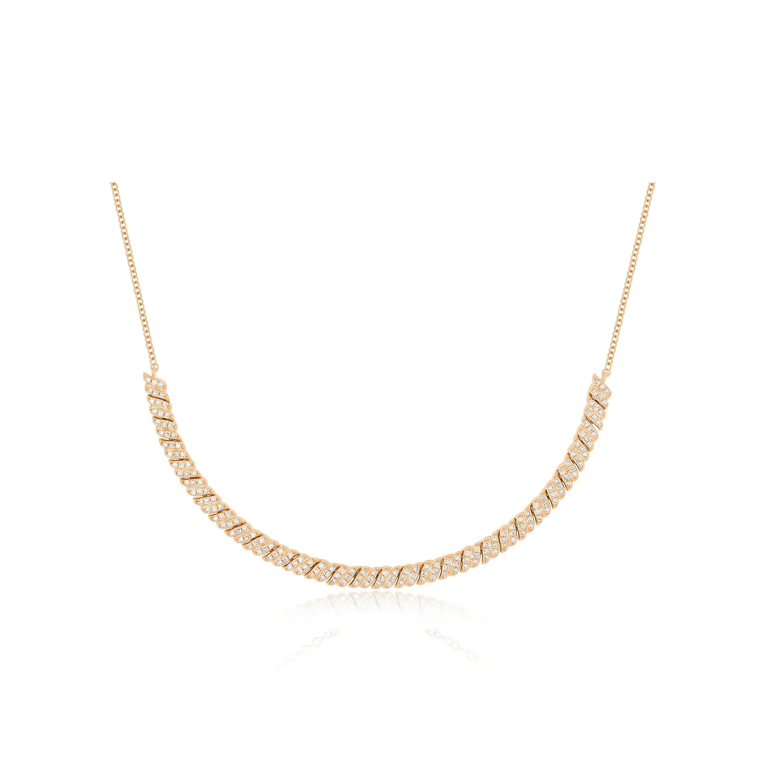 Diamond Twist Segment Necklace