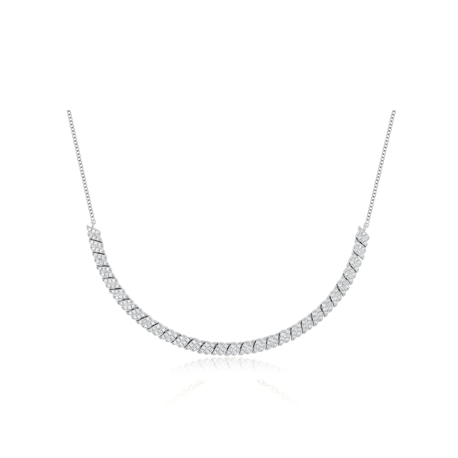 Diamond Twist Segment Necklace