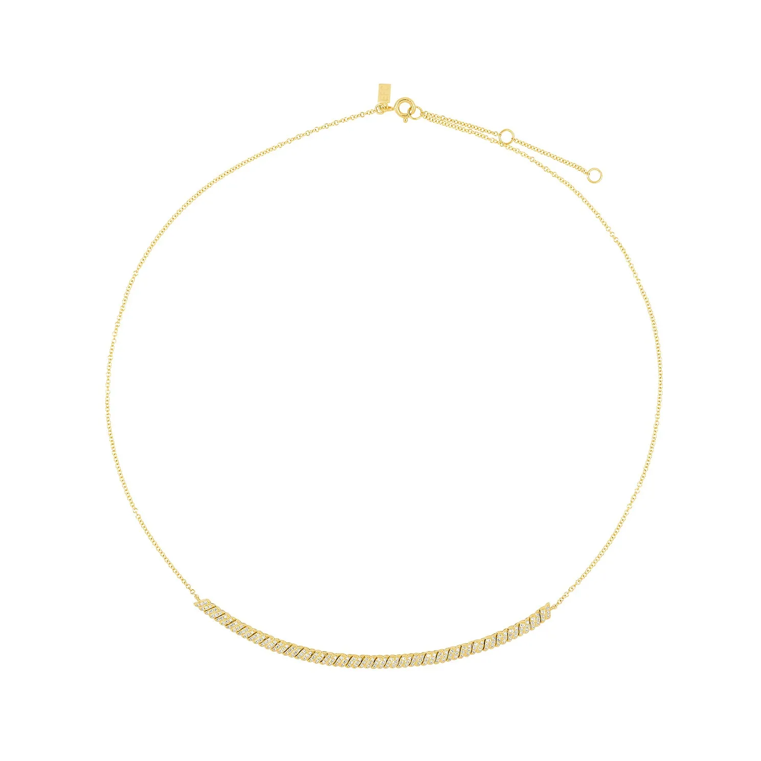 Diamond Twist Segment Necklace