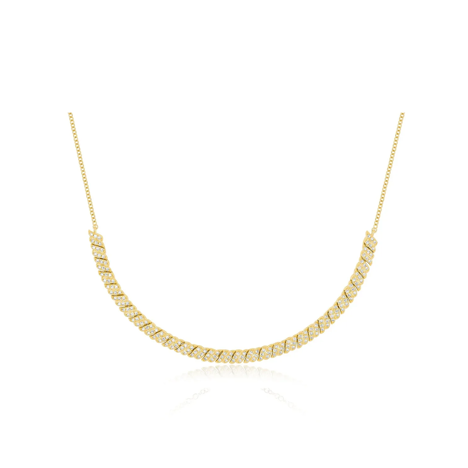 Diamond Twist Segment Necklace