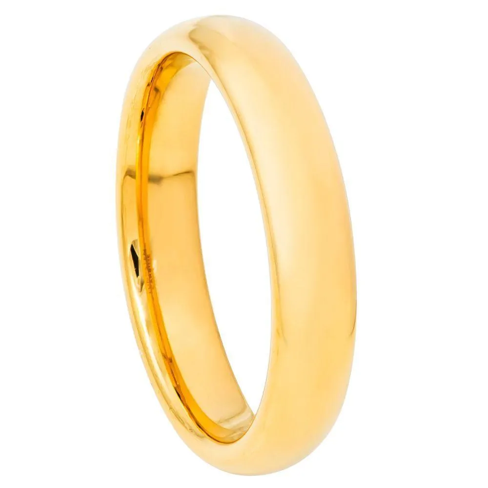 Domed Gold-Plated Shiny Polish - 4mm