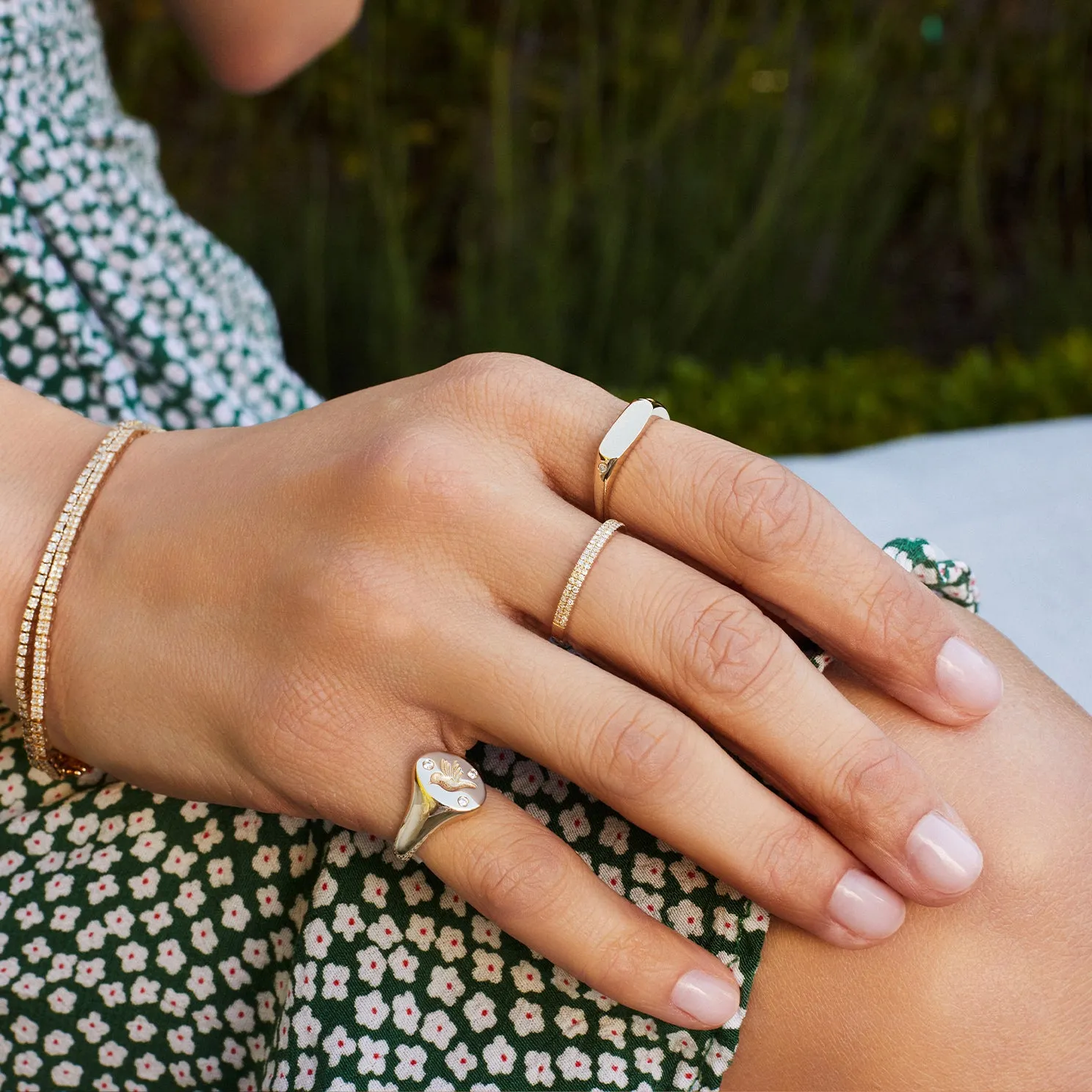Double Row Diamond Ring