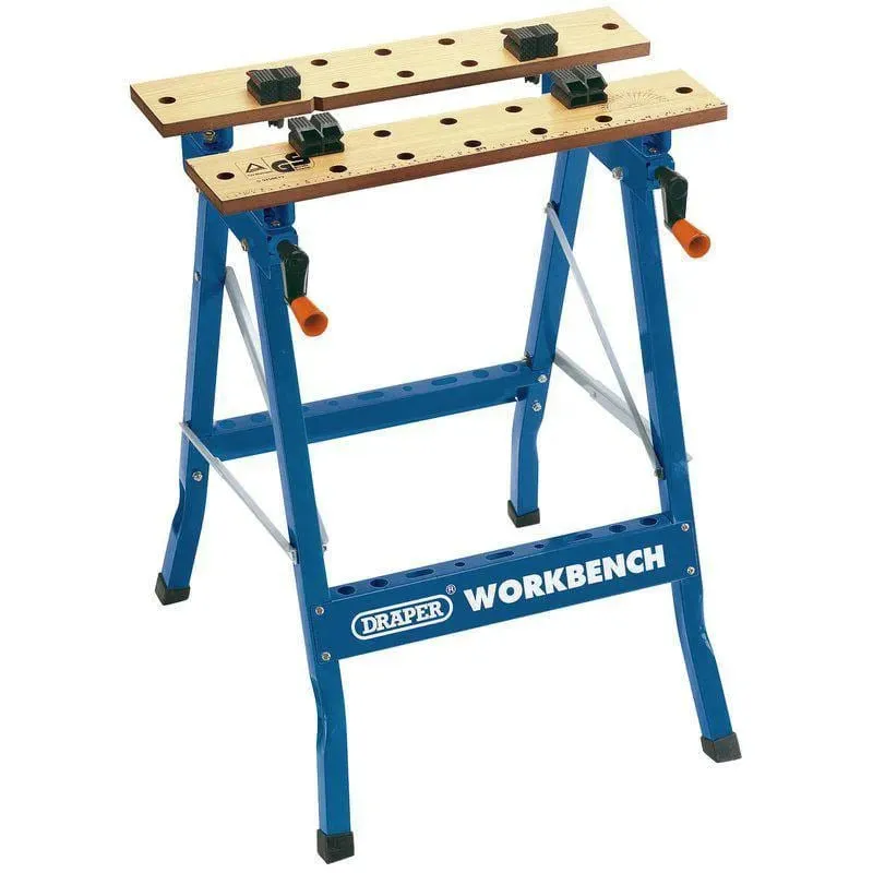 Draper 77020 600mm PORTABLE FOLD DOWN WORKBENCH WITH CLAMPING VICE WORKMATE WORK BENCH