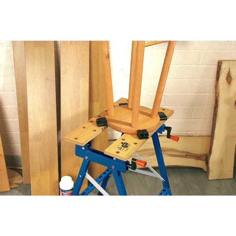 Draper 77020 600mm PORTABLE FOLD DOWN WORKBENCH WITH CLAMPING VICE WORKMATE WORK BENCH