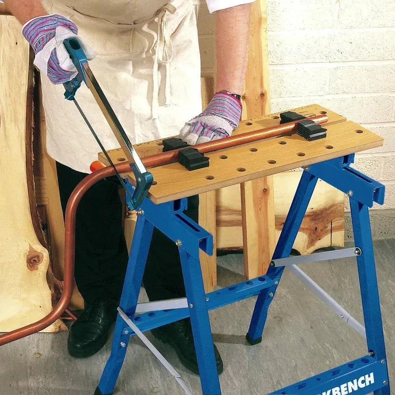 Draper 77020 600mm PORTABLE FOLD DOWN WORKBENCH WITH CLAMPING VICE WORKMATE WORK BENCH