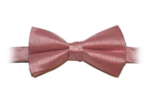 Dusky Pink Poly Dupion Bow Tie
