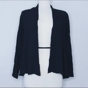 Eileen Fisher Navy Blue Open Front Cardigan
