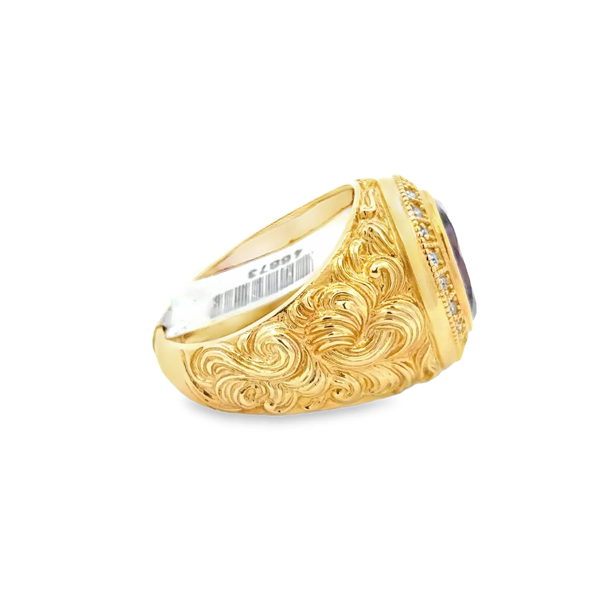 Elegant Amethyst Gold Ring 10k