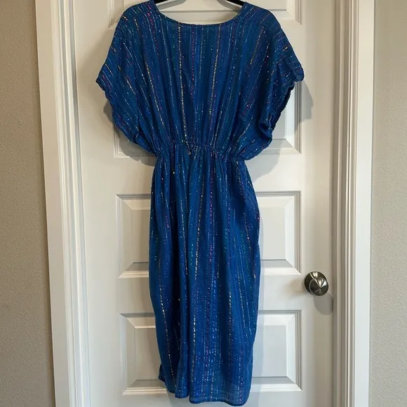 EUC Mer‎ St. Barth Delphine Retro inspired lurex caftan