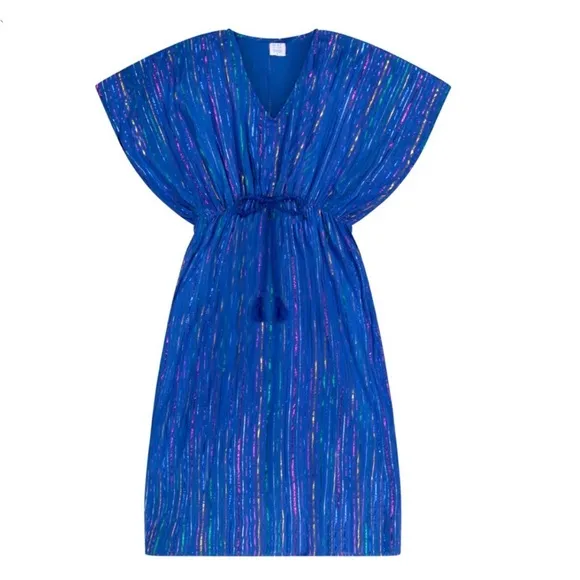 EUC Mer‎ St. Barth Delphine Retro inspired lurex caftan