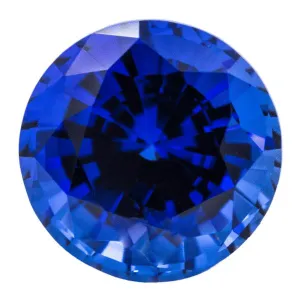 FAB Lab-Grown Round Blue Sapphire Stone Size