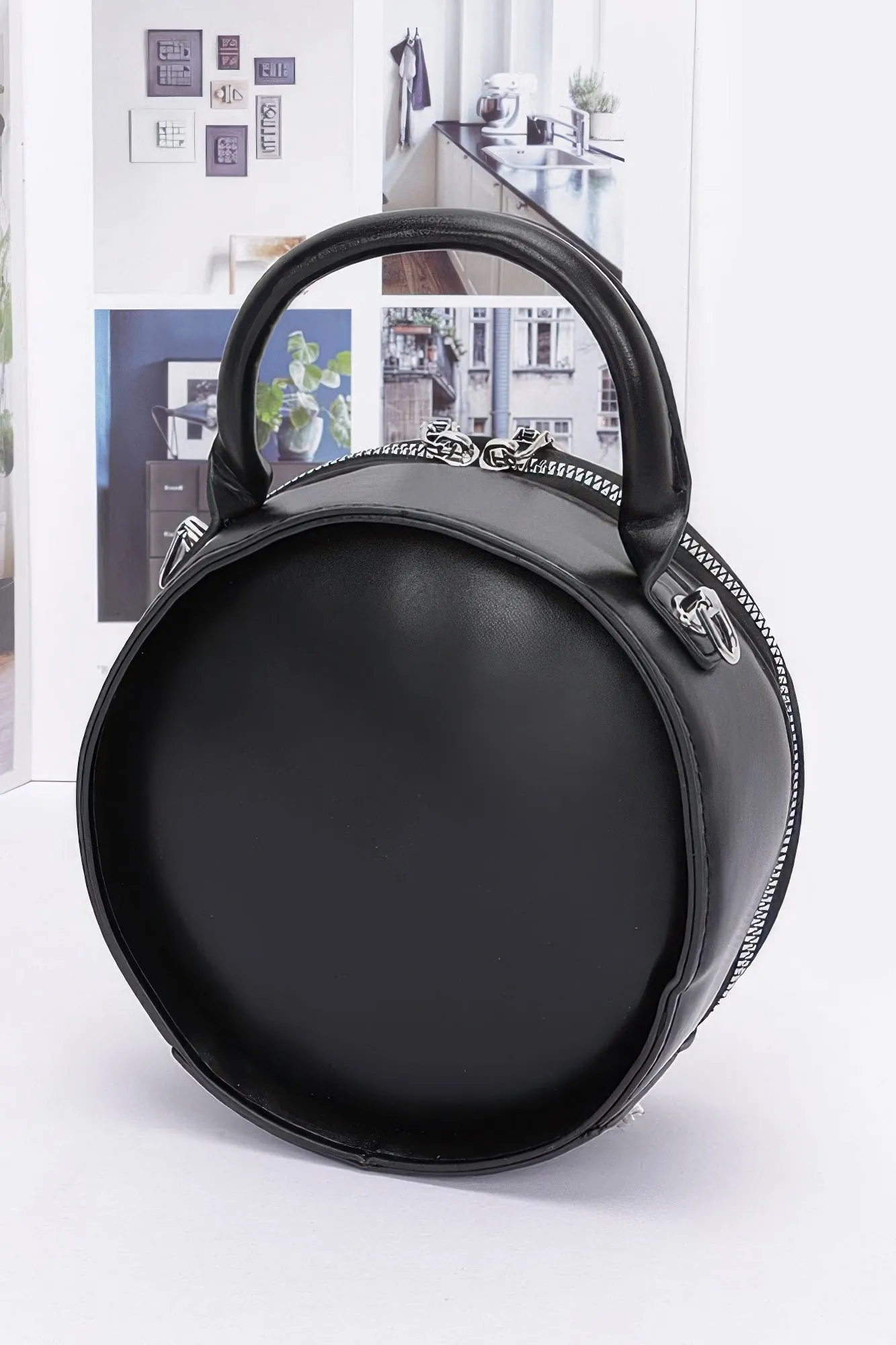 Faux Leather Clock Novelty Bag