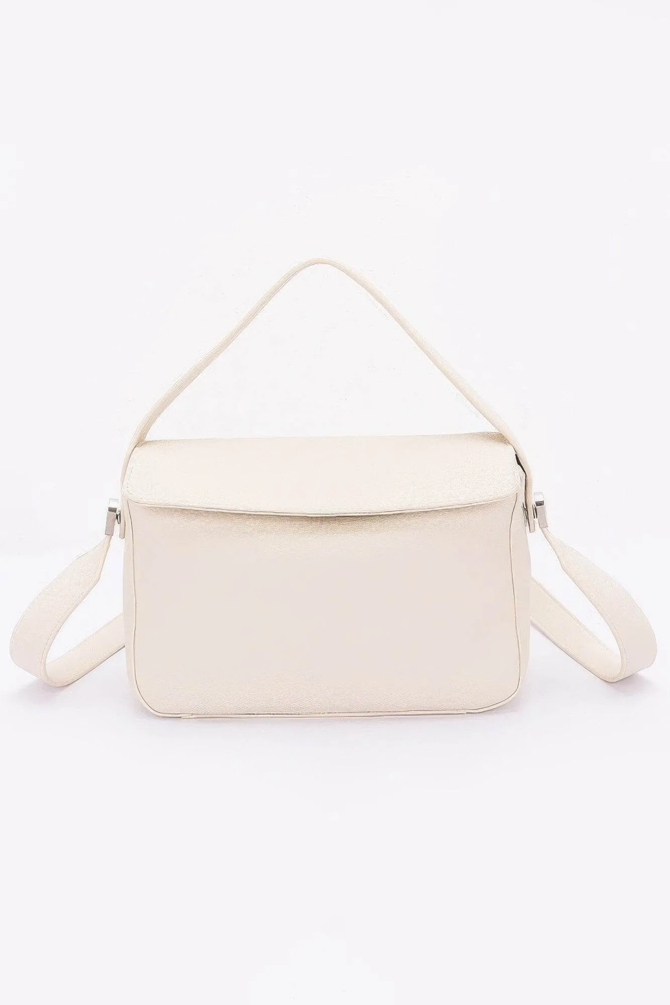 Faux Leather Crossbody Handle Bag