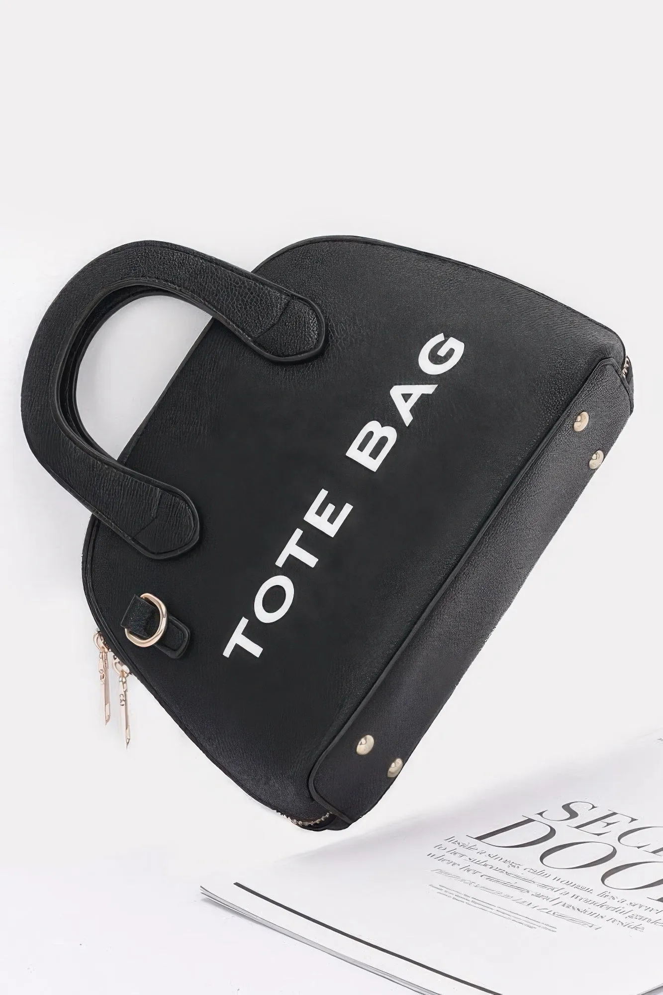 Faux Leather Tote Bag