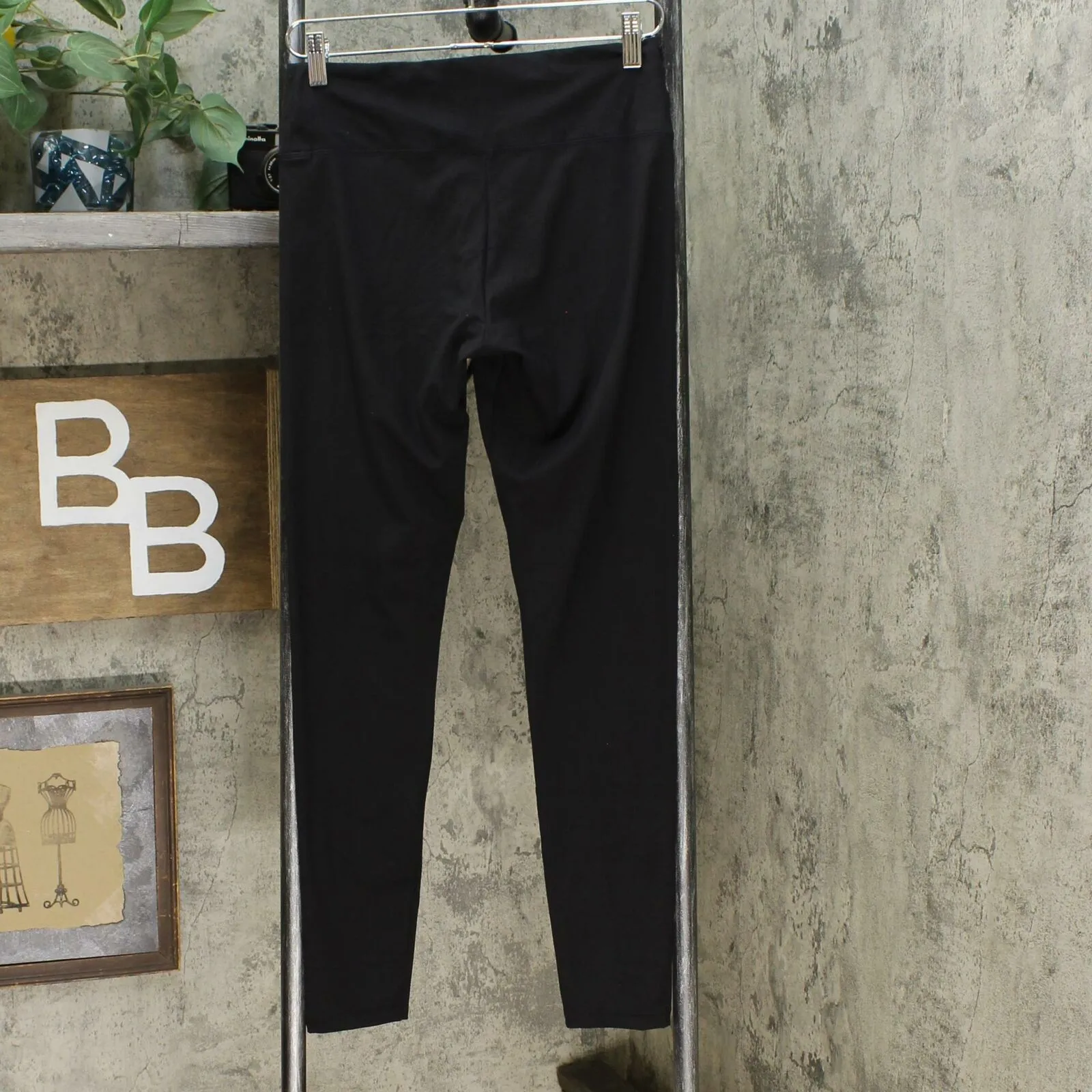 Felina 2 Pack Wide Waistband Sueded Lightweight Leggings Black Large
