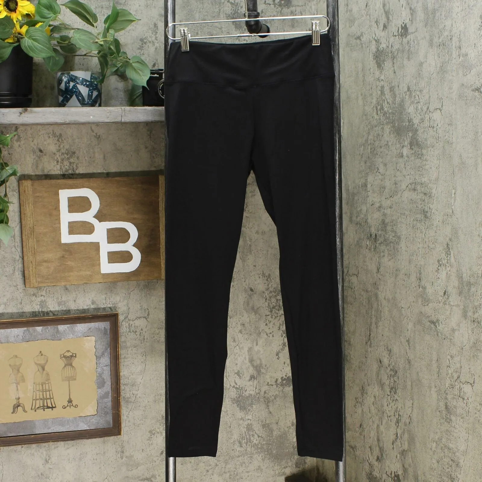 Felina 2 Pack Wide Waistband Sueded Lightweight Leggings Black Large