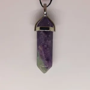 Fluorite Crystal Point Pendant