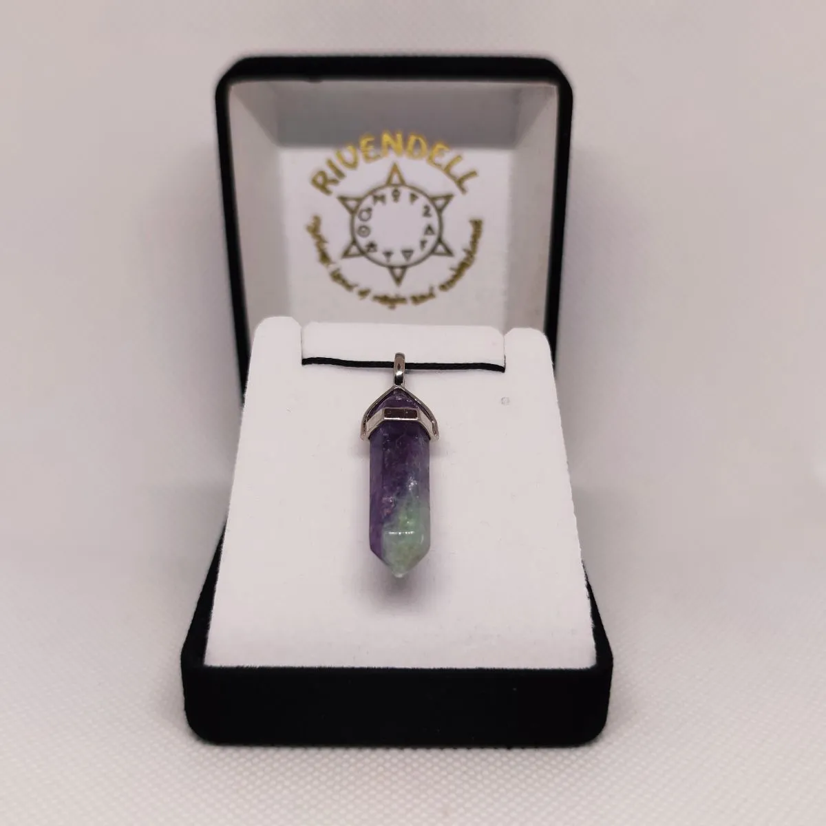 Fluorite Crystal Point Pendant