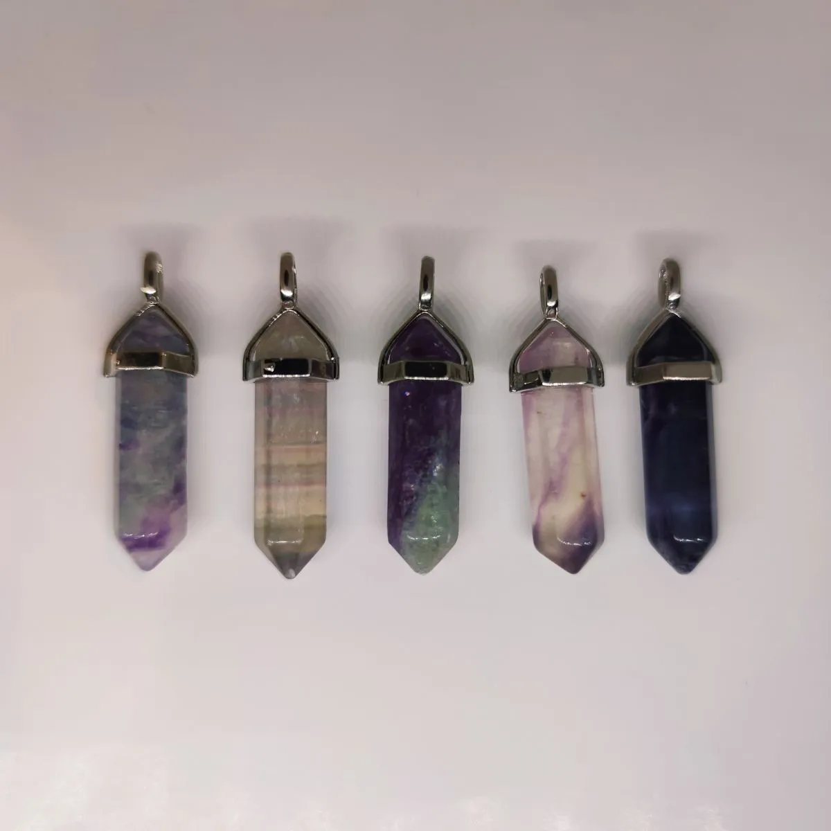 Fluorite Crystal Point Pendant
