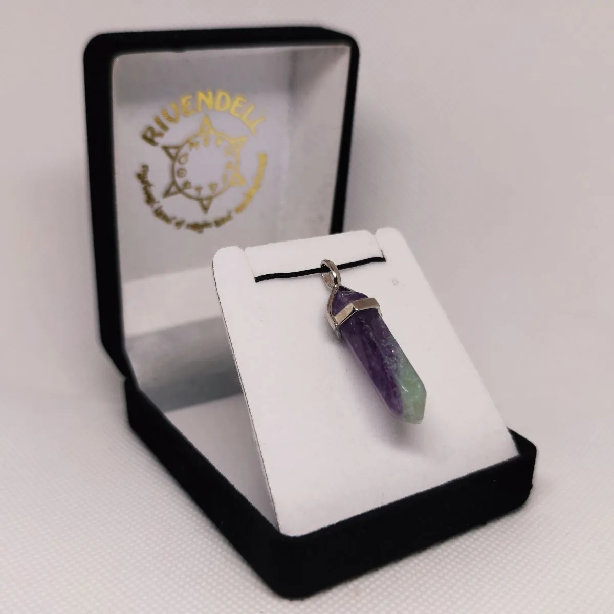 Fluorite Crystal Point Pendant