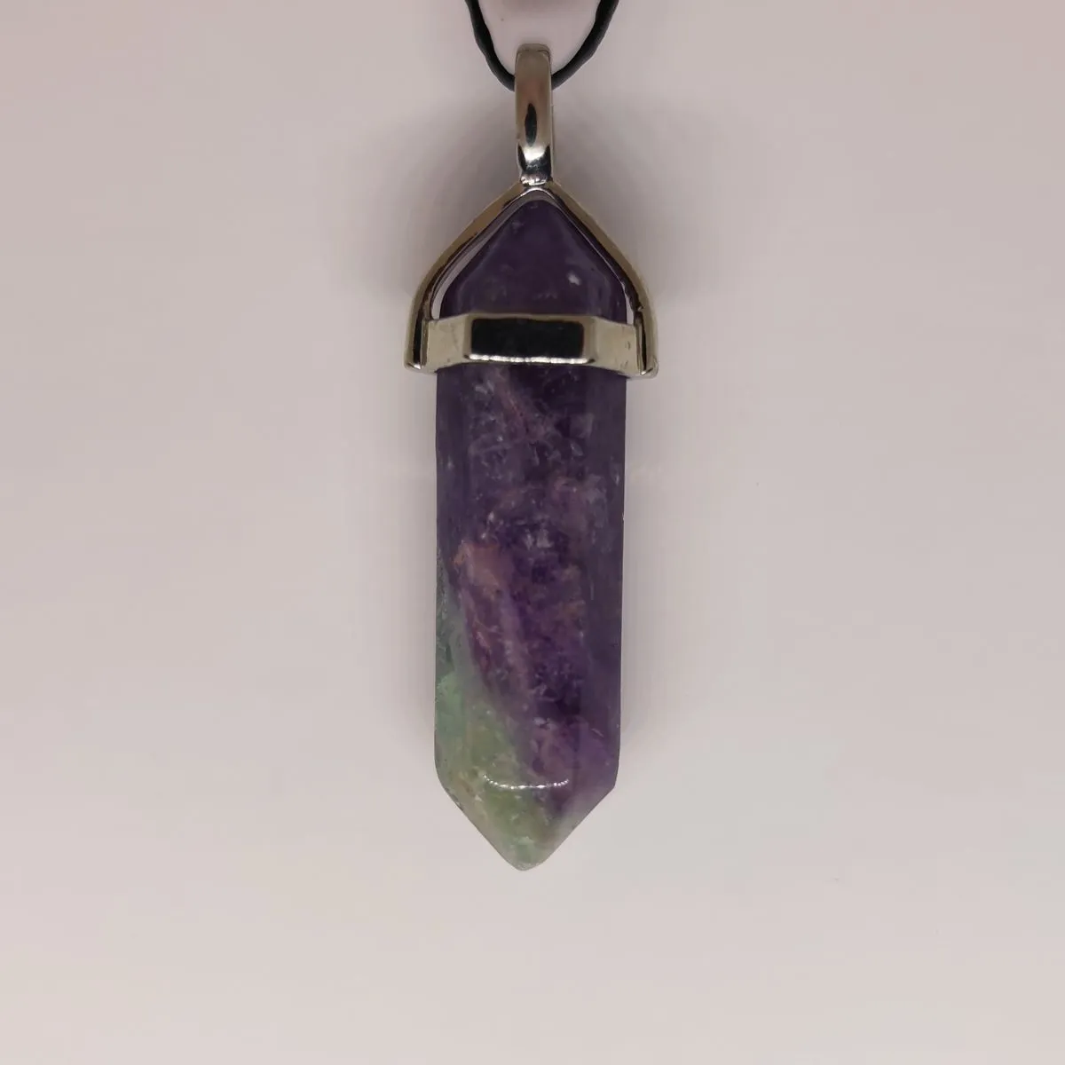 Fluorite Crystal Point Pendant