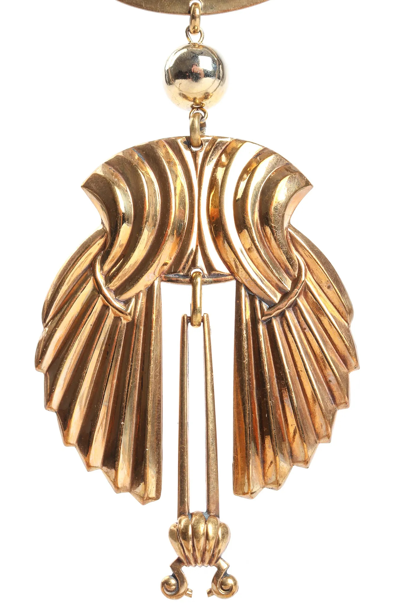 Fluted Wing Drop Earrings