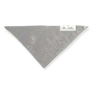 Foulard chic pour chat et petit chien - Gris reflet argenté