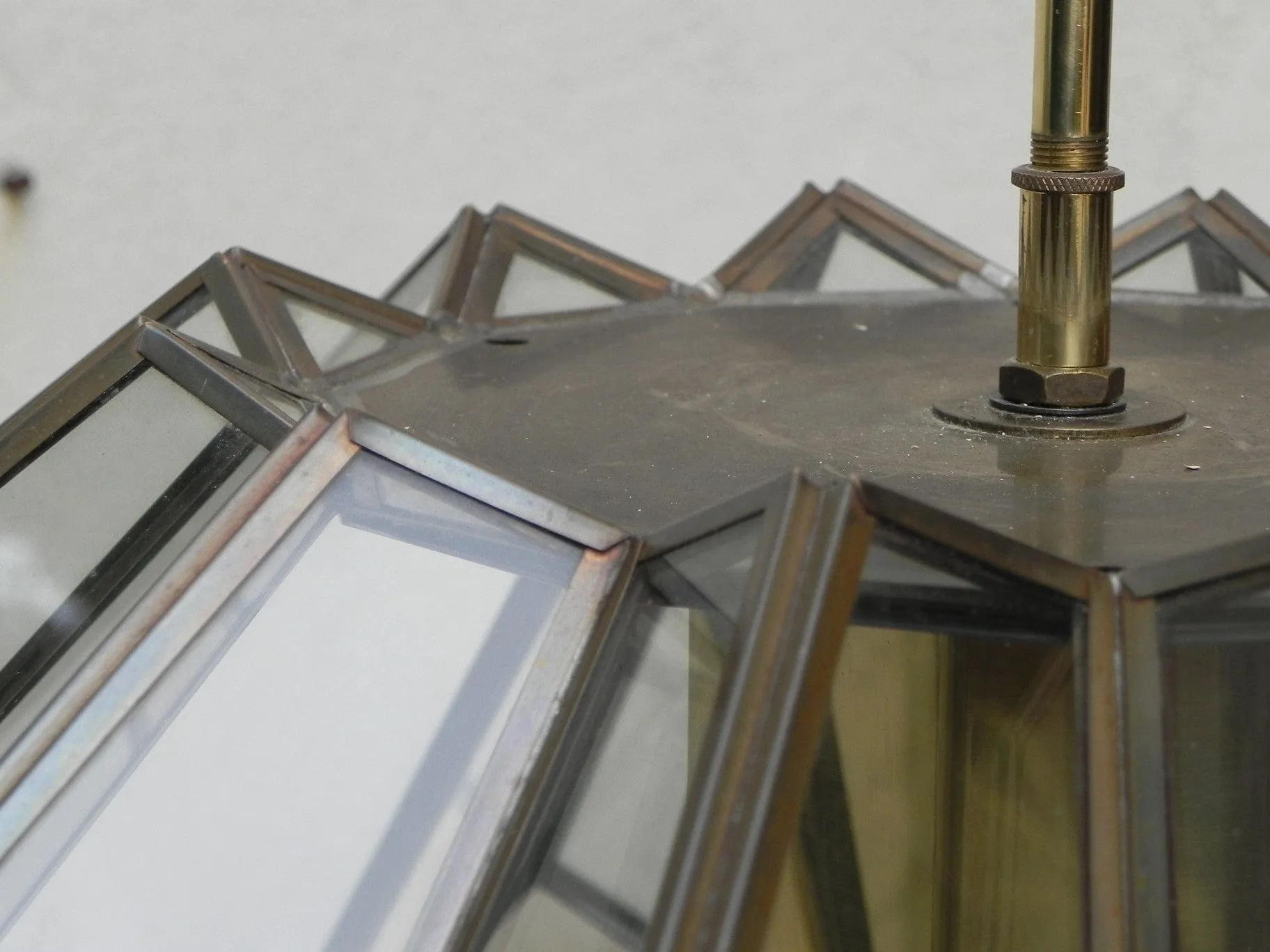 Frederick Ramond Modern Angled Hanging Chandelier with 7 Bulbs