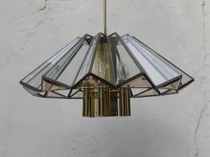Frederick Ramond Modern Angled Hanging Chandelier with 7 Bulbs